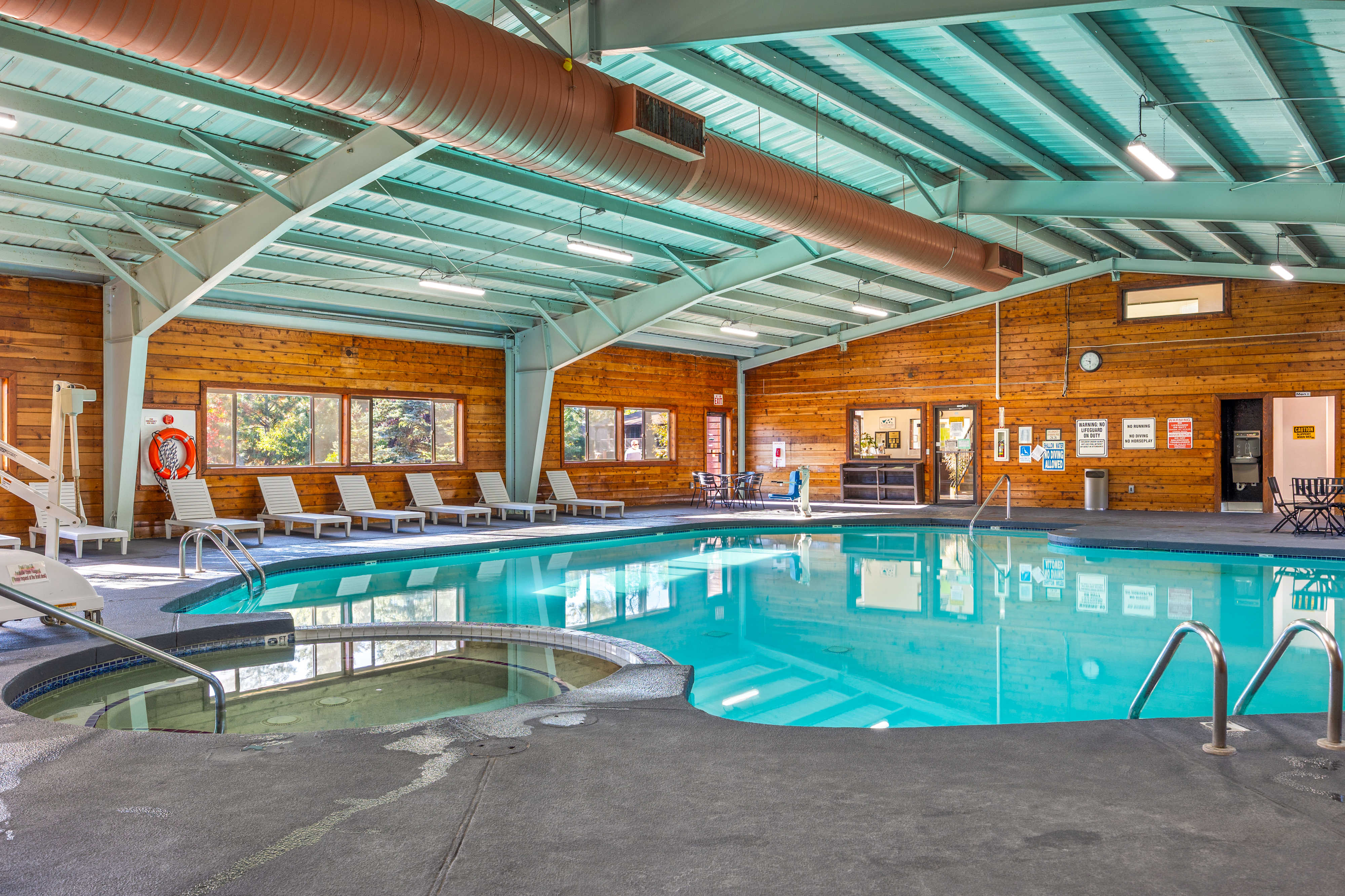 Indoor pool and hot tub